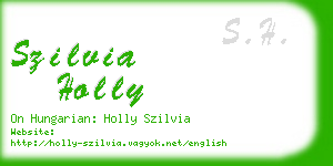 szilvia holly business card